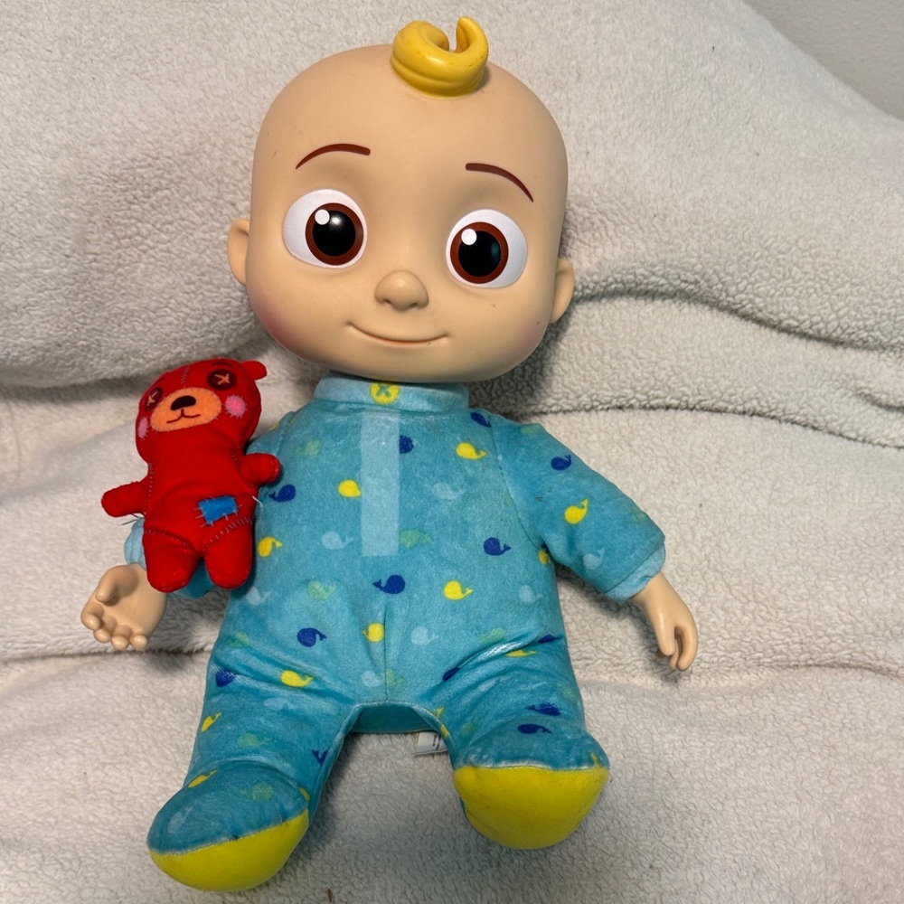 Cocomelon with Red Teddy musical sleep aid plushie